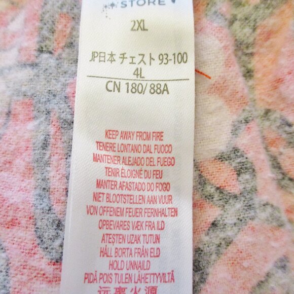 Disney Womens Flannel Pajama/Lounge Pants Mickey&Minnie, Red, Tie Close Size 2XL - Picture 10 of 13